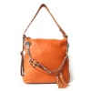 Real leather Hobo bag with Tassels and Chains