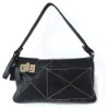 Real leather ladies shoulder handbag 6542