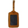 Real leather luggage tag