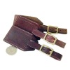 Real leather luggage tag with buckles
