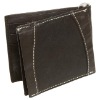 Real leather pu leather money clip credit card holder
