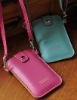 Rectangle PU long strap cellphone bags