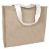 Recycle Jute Shopping Bag WITH WEBBING HANDLE