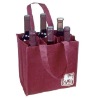 Recycle Red Nonwoven Promotional Wine Bottle bag