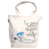 Recycle hand-printed eco cotton canvas bag