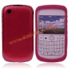 Red Aluminium Surface With Silicone Inside Hard Skin Cover For BlackBerry Curve 8520