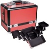 Red Aluminum Makeup Cosmetic Case