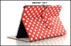 Red And White Dots Leather Cover for Samsung Galaxy Tab 10.1 P7510 P7500 Case