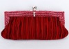 Red Beaded and Crystal Clasp Evening Handbag/clutch bag 025