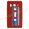 Red Cassette Tape Silicone Protect Cover Case For HTC G10 Desire HD HTC ACE A9191