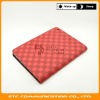 Red Checked Pattern Leather Case Skin with Stand for iPad2, Folding Leather Smart Cover Case for iPad 2, 7 colors at stock, OEM
