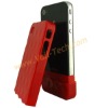 Red Circle Concave Detachable Design Plastic Case Hard Cover For iPhone 4