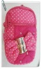 Red Circle Dot Wrist Bag/Cotton Fabric Bow-tie Phone Bags