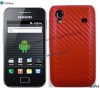 Red Color Carbon Fiber Skin Hard Case for Samsung Galaxy Ace S5830.