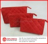 Red Color  Nylon Travel Cosmetic Bag Sets