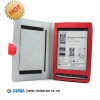 Red Color PU Leather Case Cover for Sony PRS-T1 Ebook