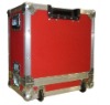 Red Computer Case with Retractable Handle and Wheels