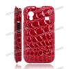 Red Crocodile Patternp Leather Coated Hard Cover for Samsung Ace S5830
