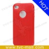 Red Eagle Brushed TPU Case Gel Cover for iPhone 4