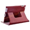 Red Elegant Stand Design Leather Case Cover for iPad 2