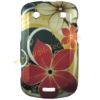 Red Flower Design Both Sides Hard Case Skin Plastic Cover For Blackberry Bold 9900 9300