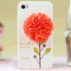 Red Flower Design Hard Case Shell Skin For iPhone 4 4S