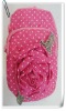 Red Flower Wrist Purse/Cotton Fabric Phone Bags