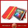 Red Genuine Leather case for HTC Table PC