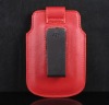 Red Genuine leather Belt Clip Case Pouch For Blackberry 9900 9930
