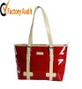 Red Glossy PVC handbag for ladies