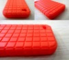 Red Grid Silicone Case for iPhone 4G