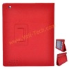 Red High Quality Insertable Leather Protector Stand Skin Cover For Apple iPad 2