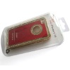Red Luxury Bling Diamond Aluminum Brushed Chrome Hard Case Cover For iPhone 4G 4S 4GS