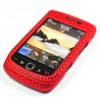 Red Mesh Skin Hard Back Case Cover For Blackberry 9800