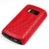 Red Mesh Skin Hard Back Case Cover For Nokia C6-01
