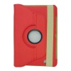 Red PU leather 360 rotate rotating cover case for Samsung Galaxy Tab 7.7 P6800