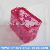 Red PVC Cosmetic Box with Zipper Top