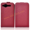Red Skidproof Leather Case Shell Skin For HTC Salsa G15 C510e