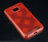 Red Soft Diamond TPU Skin Back Case For Samsung Galaxy S2 i9100