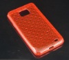 Red Soft Raindrop TPU Skin Back Case For Samsung Galaxy S2 i9100