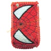 Red Spider Net Bling Cover Rhinestone Detachable Shell For Blackberry Curve 8520