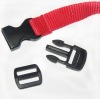 Red Useful PP luggage belt with plastic buckle
