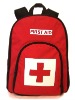 Red backpack,first aid bag,first aid case