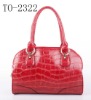 Red classic croco handbag pu handbag fashionable