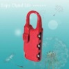 Red color luggage lock