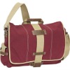 Red  cotton canvas  messager shoulder  laptop bag /pc bag