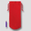 Red cotton wine bottle drawstring gift bag