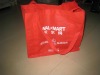 Red foldable non woven shopping bag