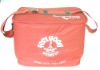 Red insulated cooler bag