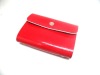 Red leather credit card holder
